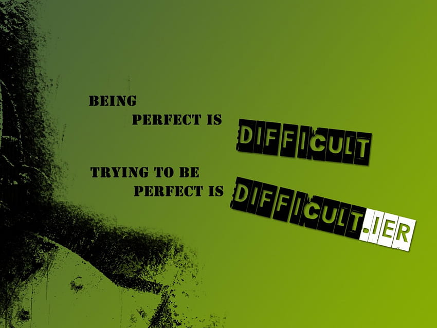 Being Perfect, perfect, green HD wallpaper