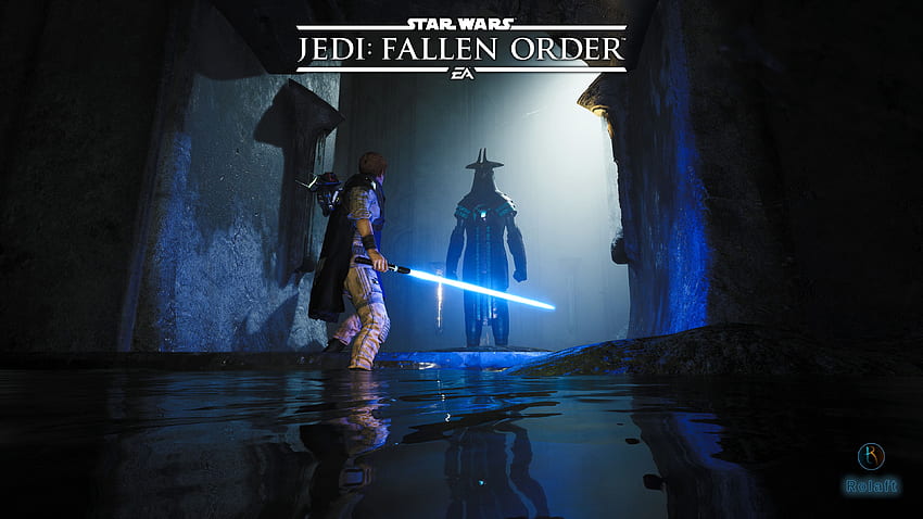 : Cal Kestis and a Tomb Guardian. Star Wars Jedi: Fallen Order HD wallpaper