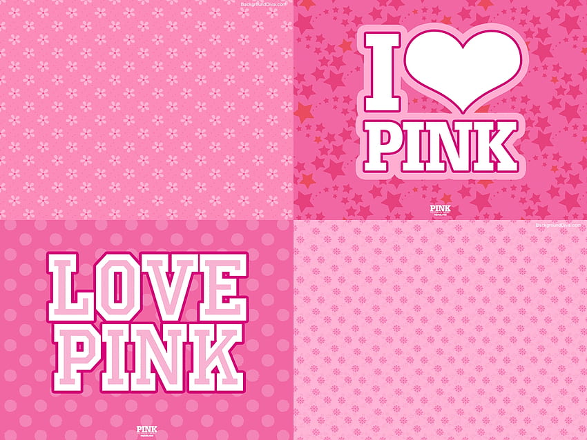 Kocham różowy, różowy, Victoria Secret, miłość, słodkie, serce Tapeta HD