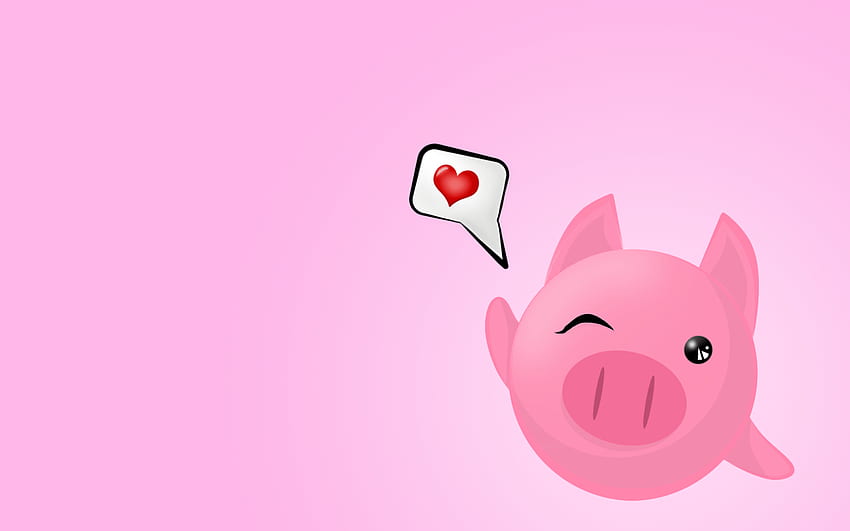 Pink Piggy HD wallpaper