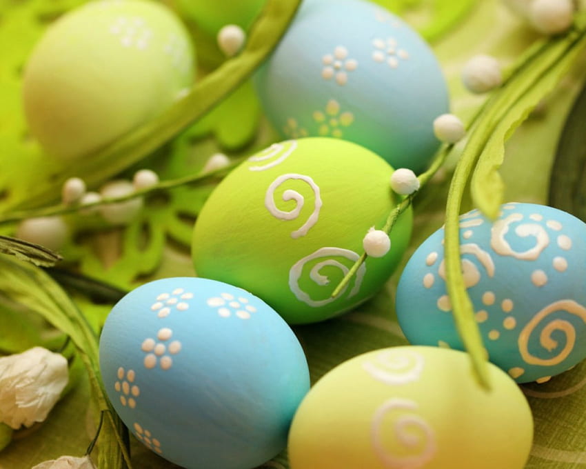 Великденски яйца, Великден, рисувани, изкуство, яйца HD тапет
