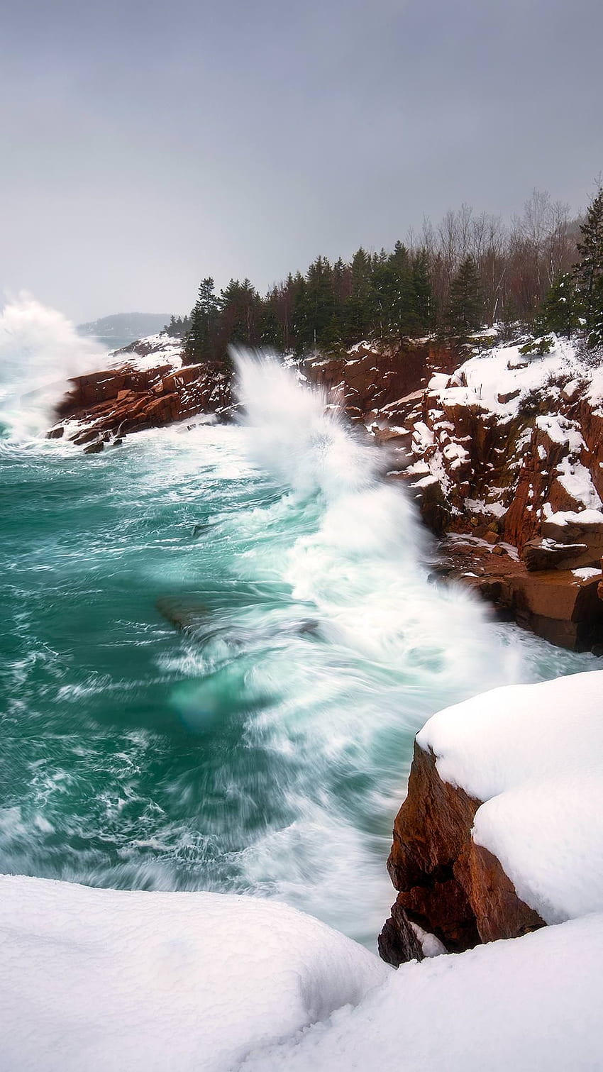 Shores Of Acadia National Park. [] (x Post R EarthPorn) At. Acadia National Park Winter, Acadia National Park, National Parks graphy HD phone wallpaper