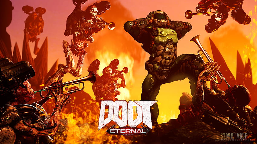 Wieczny Doot! (niektóre grafiki fanowskie, które zrobiłem w SFM): Doom, Doom Revenant Tapeta HD
