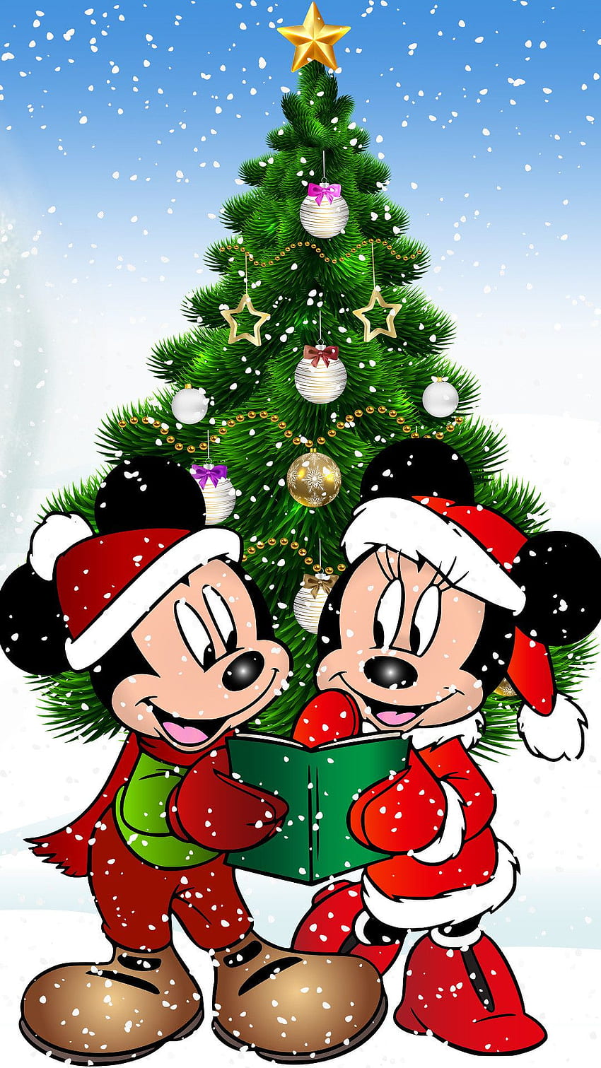 Mickey Mouse Christmas, Disney Christmas Tree HD phone wallpaper