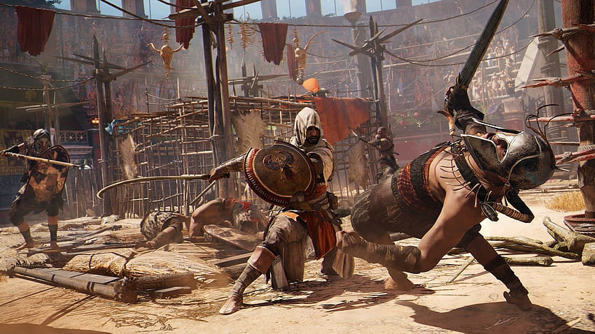 Test Your Combat Skills In The Brand New Arena Horde Mode, Gladiator Battle HD wallpaper