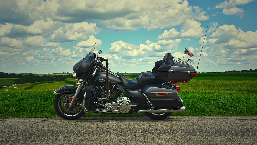 Harley Davidson, Bike, Motorcycle, Travel, Road, Clouds . Mocah HD wallpaper