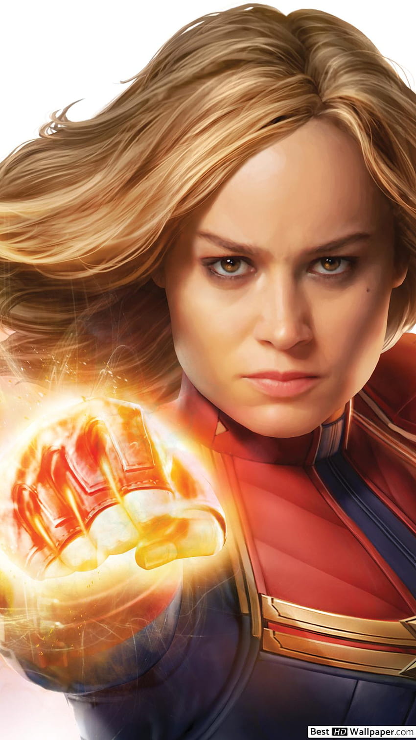 Captain Marvel movie - Brie Larson (Carol Danvers) HD phone wallpaper