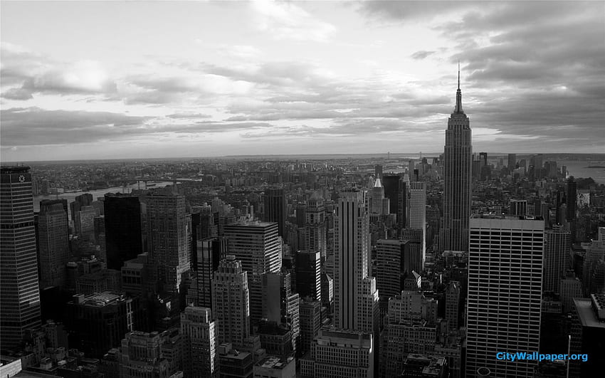 Black and White City background, NYC Black and White HD wallpaper