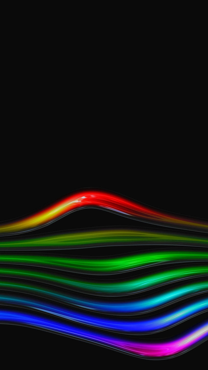 Abstract, Rainbow, Bright, Lines, Glass, Iridescent, Tubes, Tube, Bent, Curved HD phone wallpaper