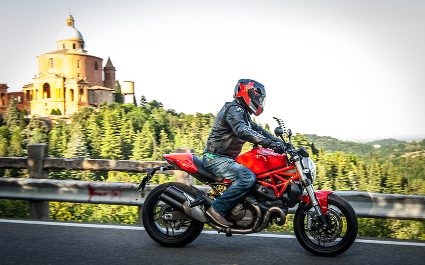 Ducati Monster 821, , pilote, motos italiennes, Ducati pour avec résolution . Haute qualité Fond d'écran HD
