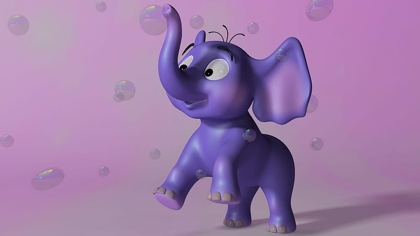 3D Elephant, 3D, , , Background, Cartoon Elephant HD wallpaper | Pxfuel