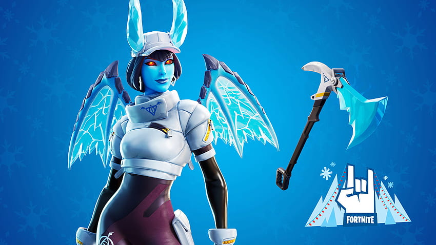 Fortnite Shiver Outfit Along With The Frost Blade, Fortnite Pickaxes HD wallpaper