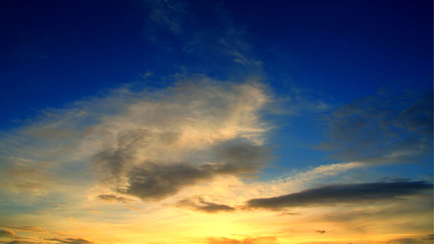 Sky colors, blue, color, sky, r, sun, sunset HD wallpaper