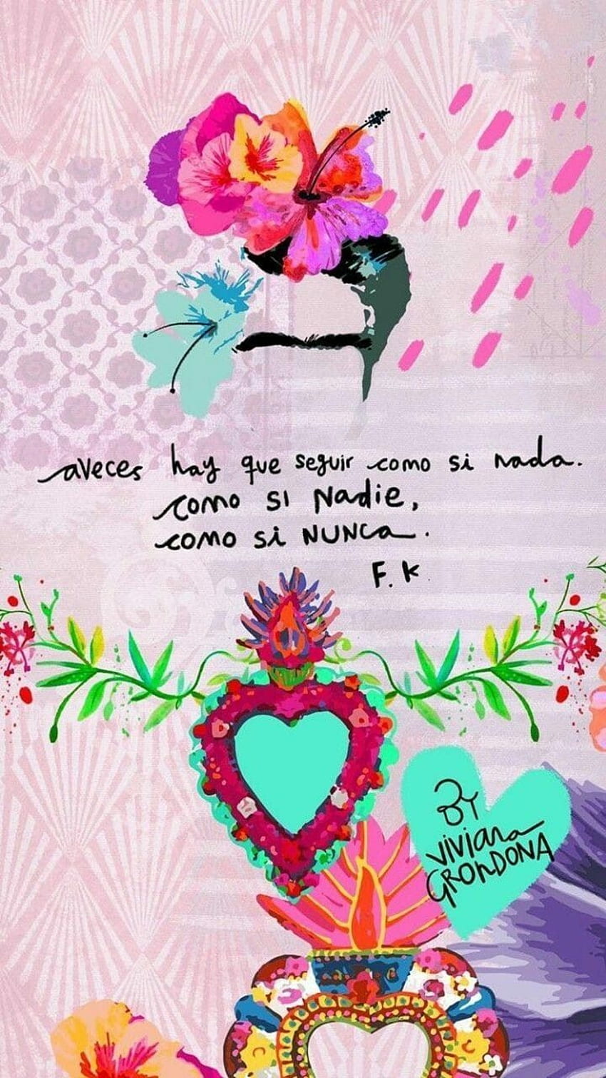 Frases con Pintura, Frida Kahlo Quote fondo de pantalla del teléfono