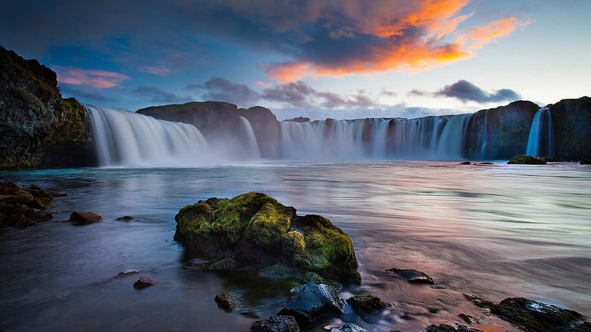 Beautiful Landscape Resolution Waterfalls In Iceland HD wallpaper