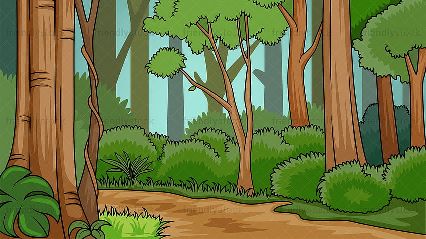 Lush Forest Background Cartoon Vector Clipart - FriendlyStock. Forest cartoon  background, Forest illustration, Forest background, Cute Cartoon Forest HD  wallpaper | Pxfuel