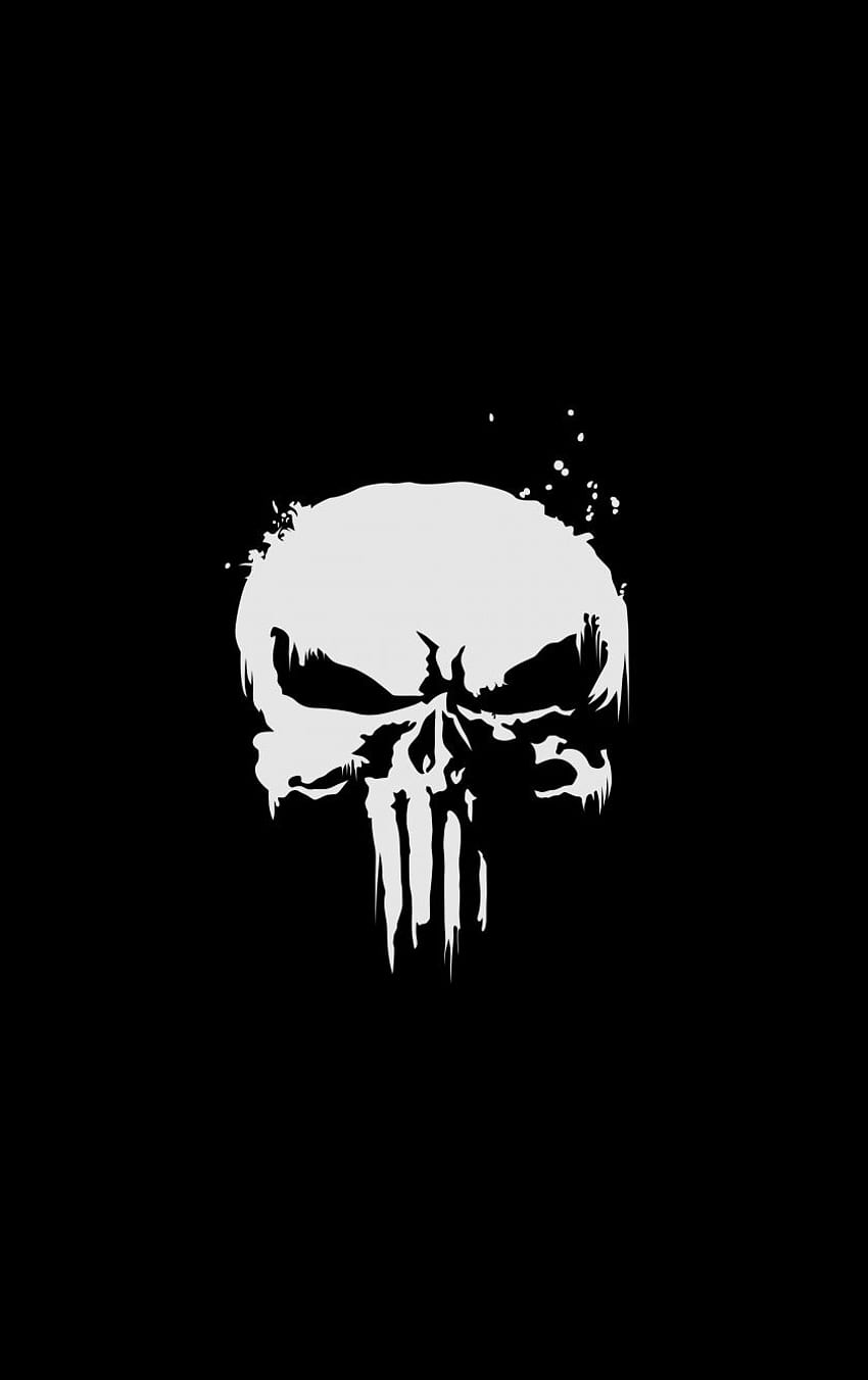 The Punisher, skull, minimal, superhero, dark , , iPhone 5, iPhone 5S, iPhone 5C, iPod Touch, 5 Black HD phone wallpaper