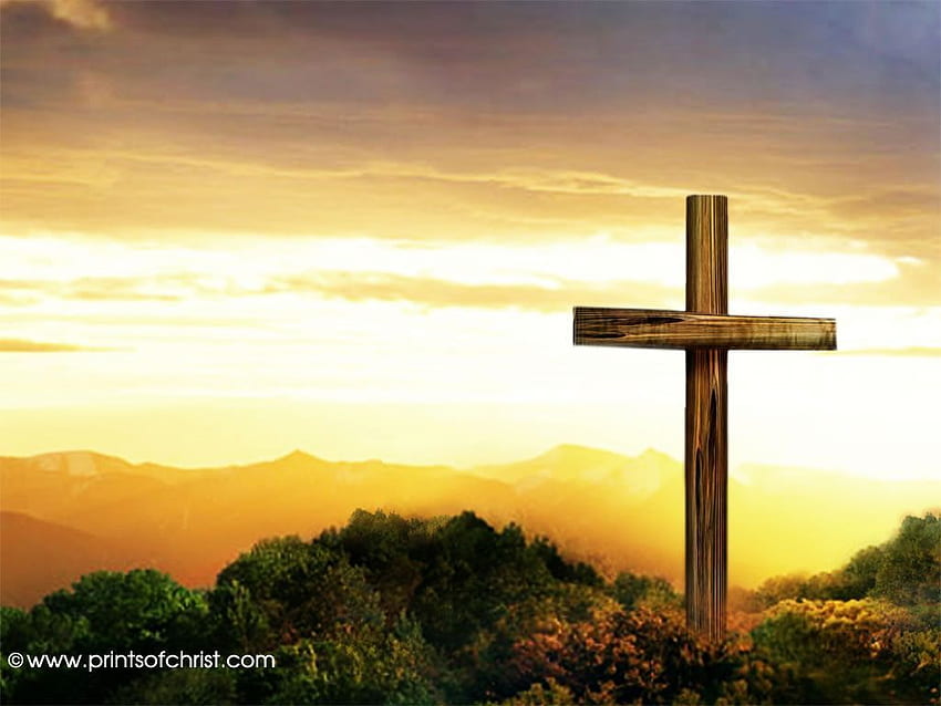 Tło i tło chrześcijańskiego krzyża, Jezus na krzyżu Tapeta HD