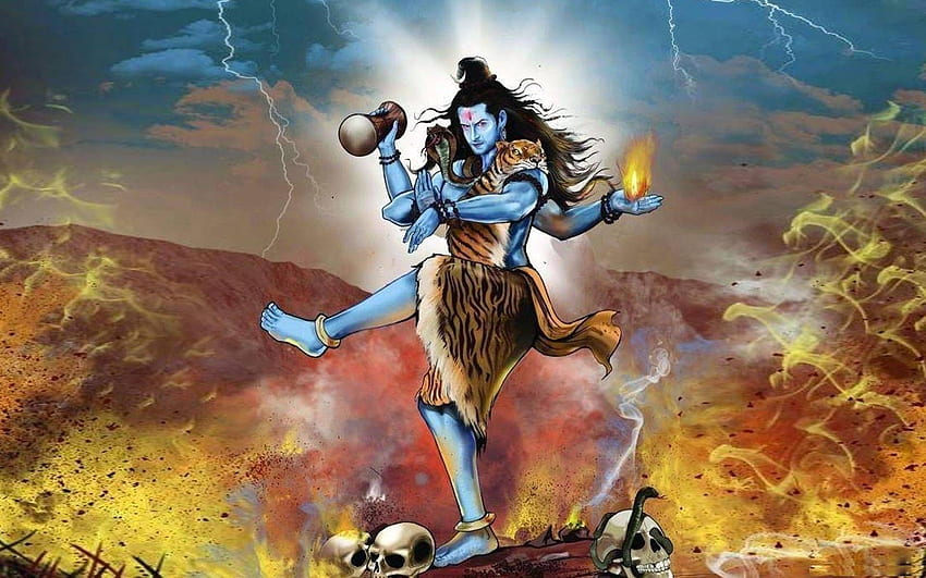 Rudra Avatar Animated の主シヴァ - 、Rudra Avatar の主シヴァ バットのアニメーション背景、かわいいシヴァ 高画質の壁紙