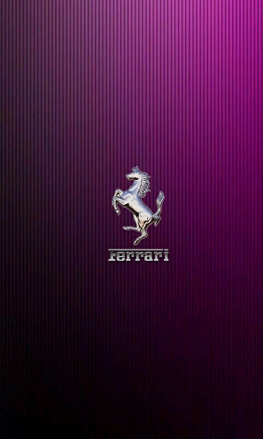 This is a Ferrari logo with an unusual purple. I've never seen this colour on any of their cars HD phone wallpaper