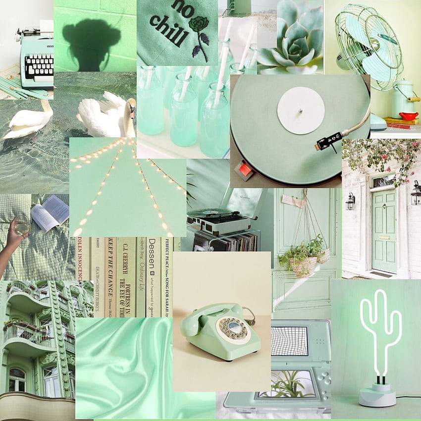 Sage Green Aesthetic Wall, Green Collage HD phone wallpaper | Pxfuel