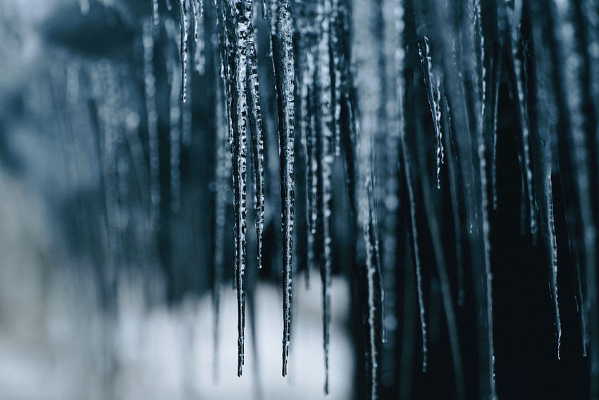 Ice, Macro, Blur, Smooth, Icicles HD wallpaper