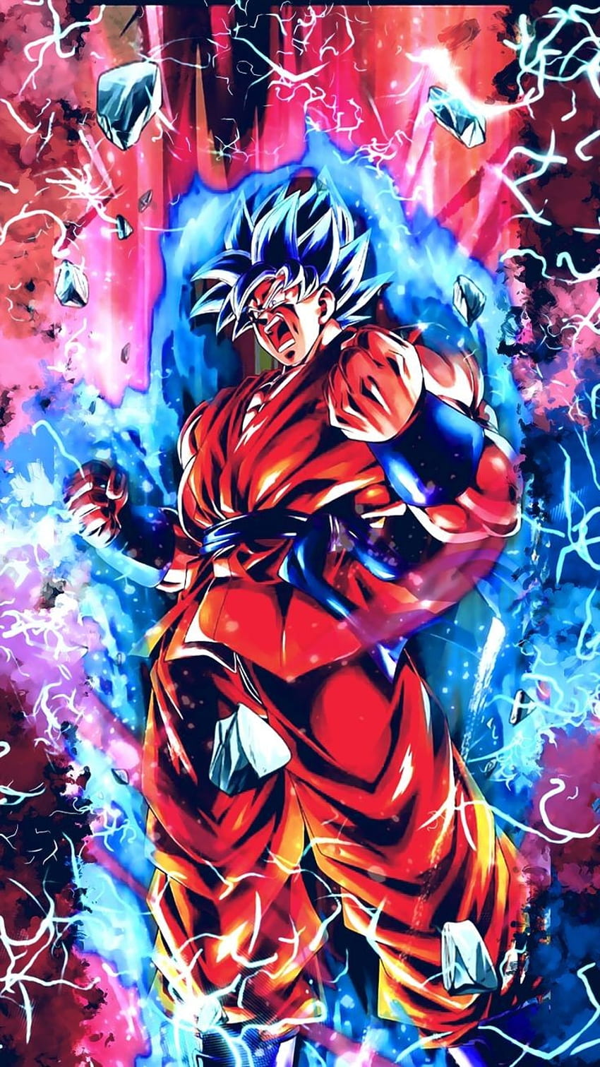 Goku Super Sayan Blue, arte, anime, cartoni animati, DBZ Sfondo del telefono HD