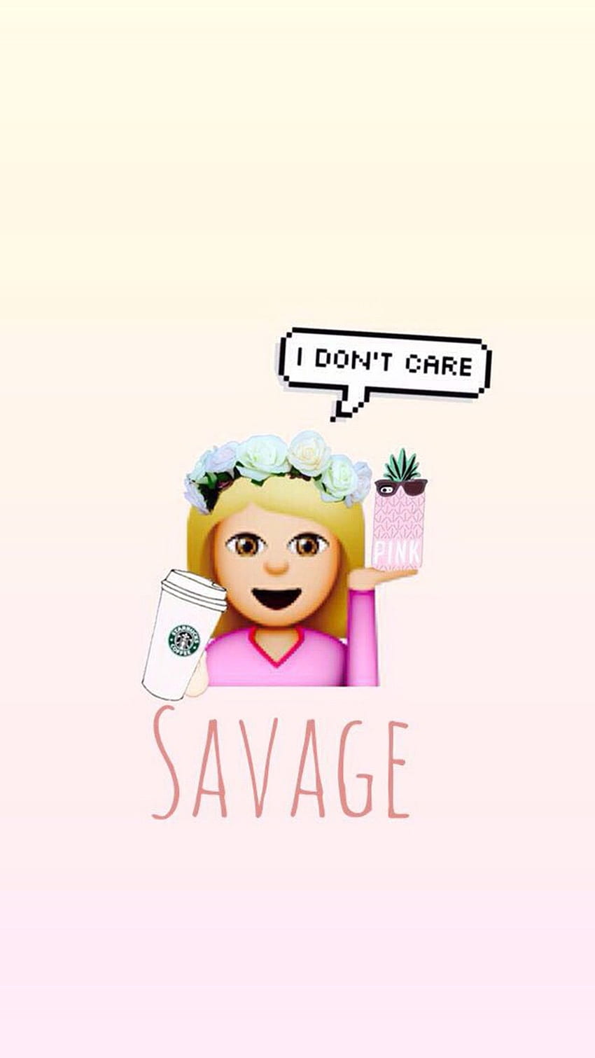 Savage Emoji Cute Cool For Girls HD phone wallpaper