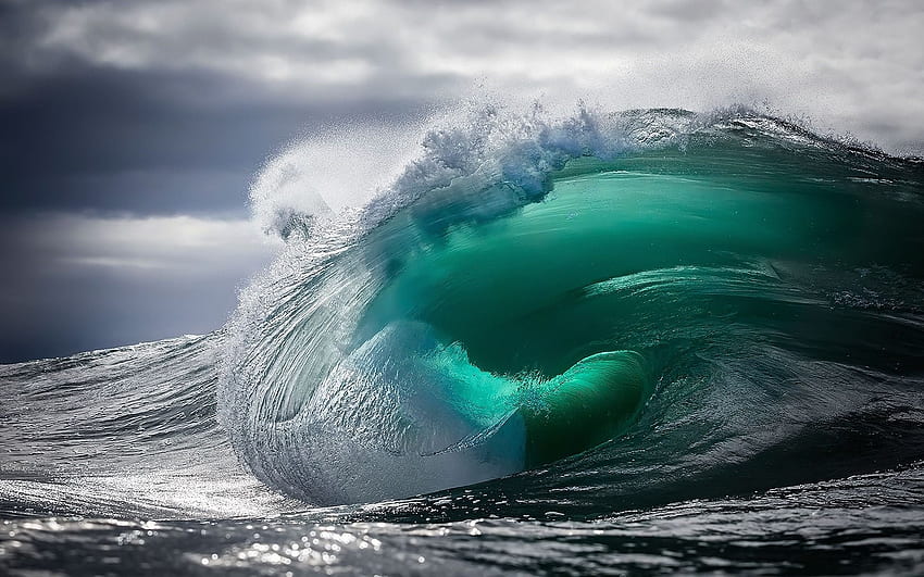 ocean, storm, big waves, tsunami, huge HD wallpaper