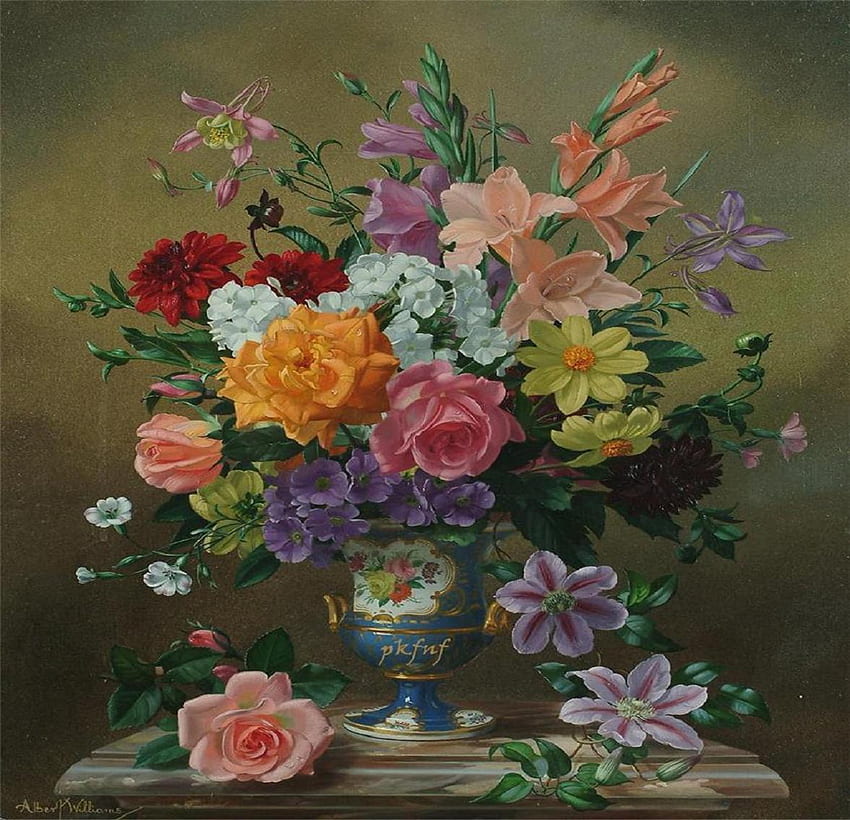 Blumenstillleben., Stillleben, Blume, Vase, Natur, Blütenblatt HD-Hintergrundbild