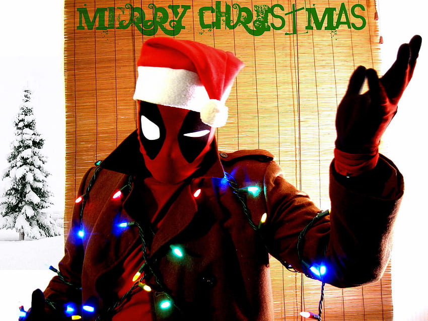 Deadpool Christmas By Yume Ninja HD wallpaper