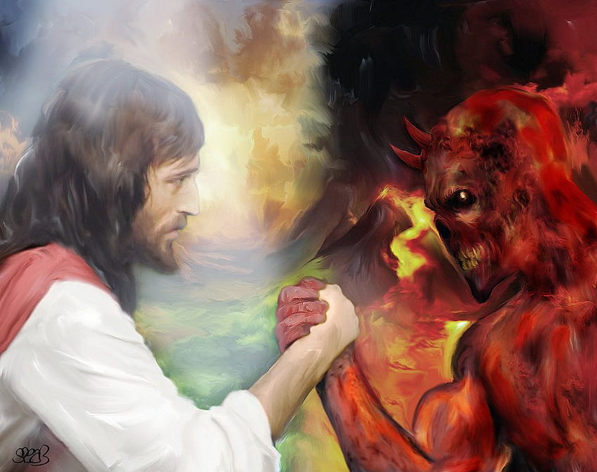 ปักหมุด Fantasy Jesus Vs Satan Arm Wrestling tube ใน 379 - Jesus Vs Devil Hand Wrestling, God Vs Devil วอลล์เปเปอร์ HD