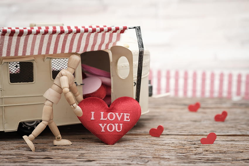 Love, Heart, Dummy, Mannequin, Wooden Figurine HD wallpaper
