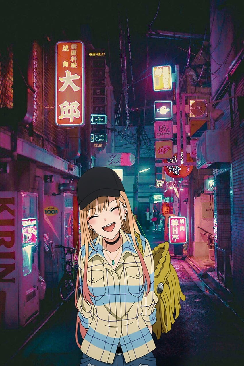 Marin kitagawa, magenta, pink, Anime HD phone wallpaper