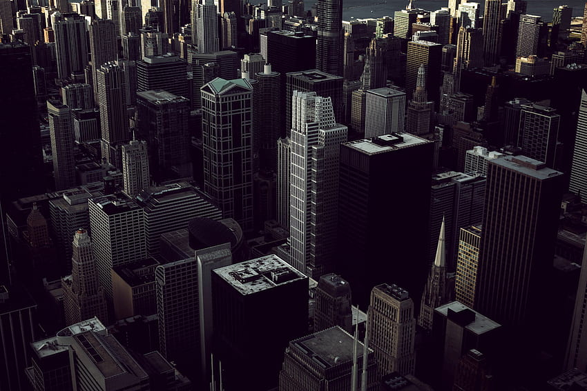 도시, 미국, 건물, 위에서 본, 고층 빌딩, 미국, 시카고 HD 월페이퍼