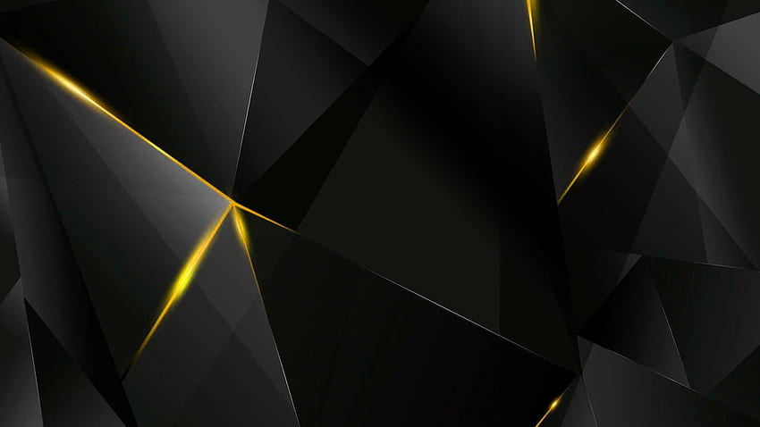 Yellow and Black, Black and Yellow Abstract HD wallpaper