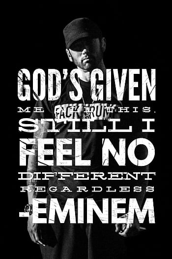 Để tìm kiếm những trích dẫn cảm hứng từ Eminem, hình nền này sẽ giúp bạn tìm thấy những điều đó. Nếu bạn là một fan của Anh chàng Rapper này, hãy tải bức ảnh nền này và cùng tận hưởng các thông điệp ý nghĩa. 