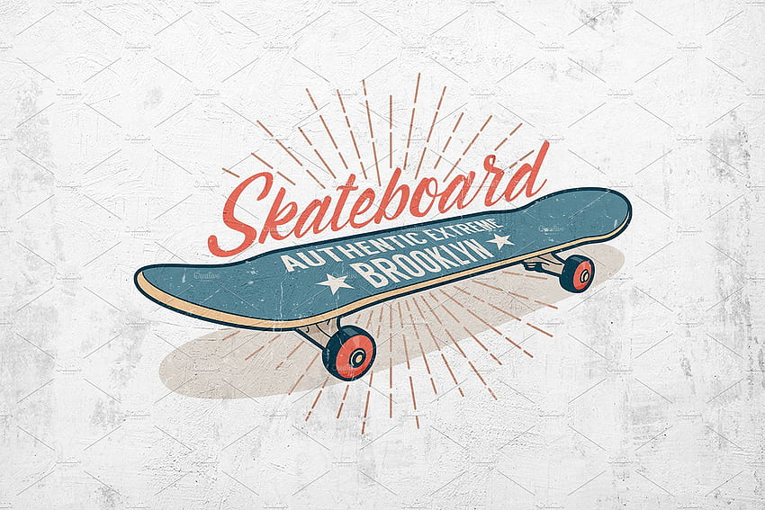 Skateboard Retro Print. Retro prints, Skateboard, Skateboard HD wallpaper