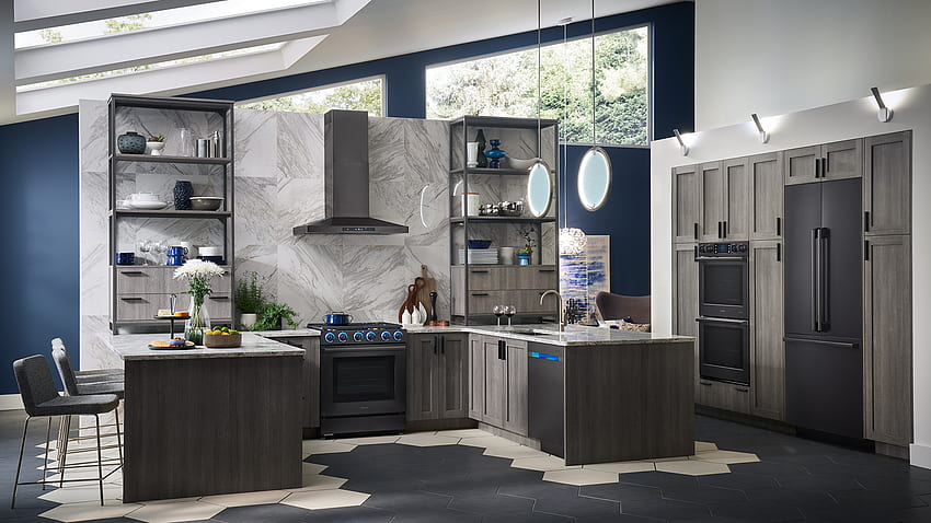 Модерната кухня, създадена за реалния живот: Samsung демонстрира най-новите иновации в домакинските уреди на изложението за дизайн на Architectural Digest 2018. Бизнес кабели, домакински уреди HD тапет