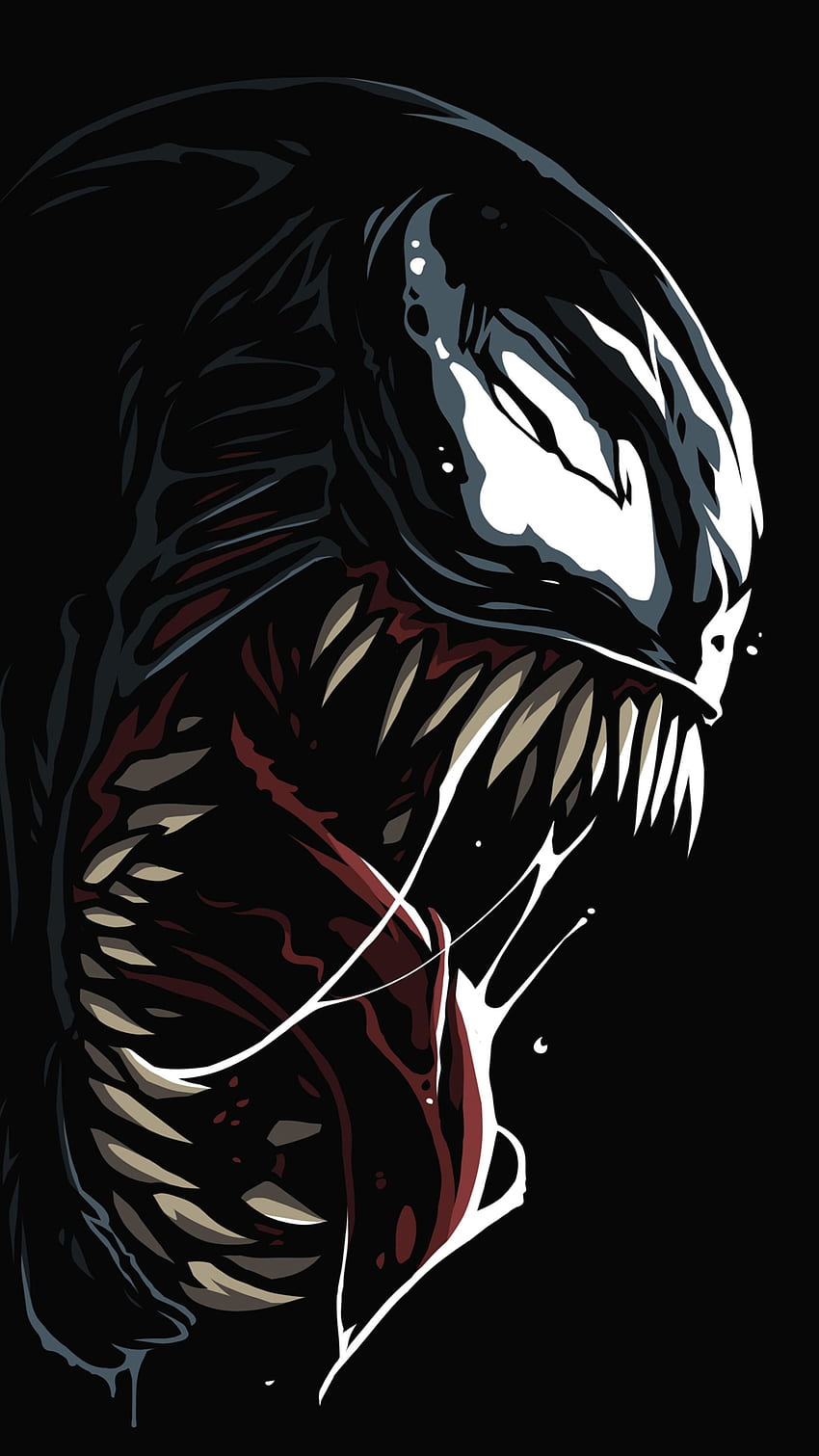 Venom Amoled In Auflösung. Marvel, Superheld, Deadpool, Venom-Cartoon HD-Handy-Hintergrundbild