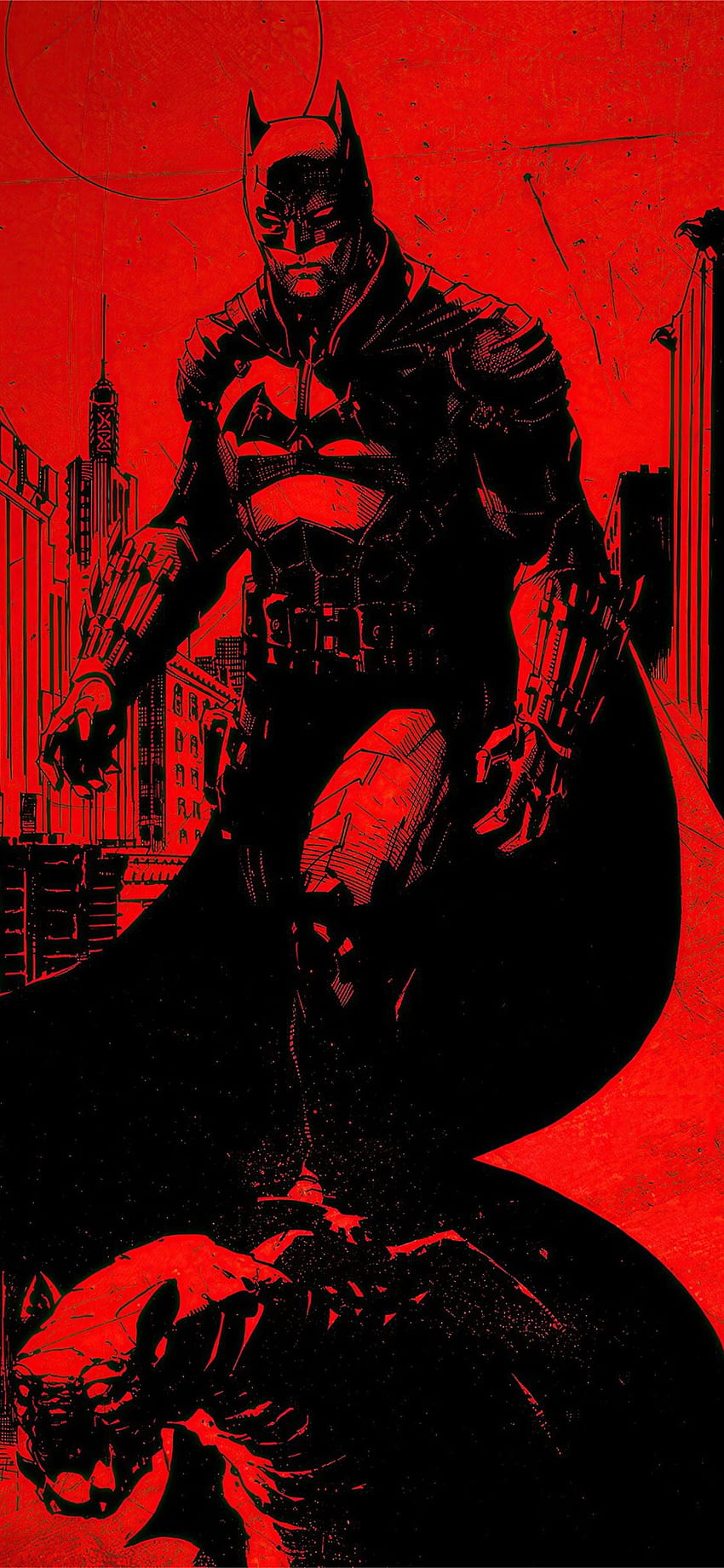 Couple of iPhone wallpapers I made after wanting a The Batman wallpaper but  not wanting an intense red color! : r/thebatman