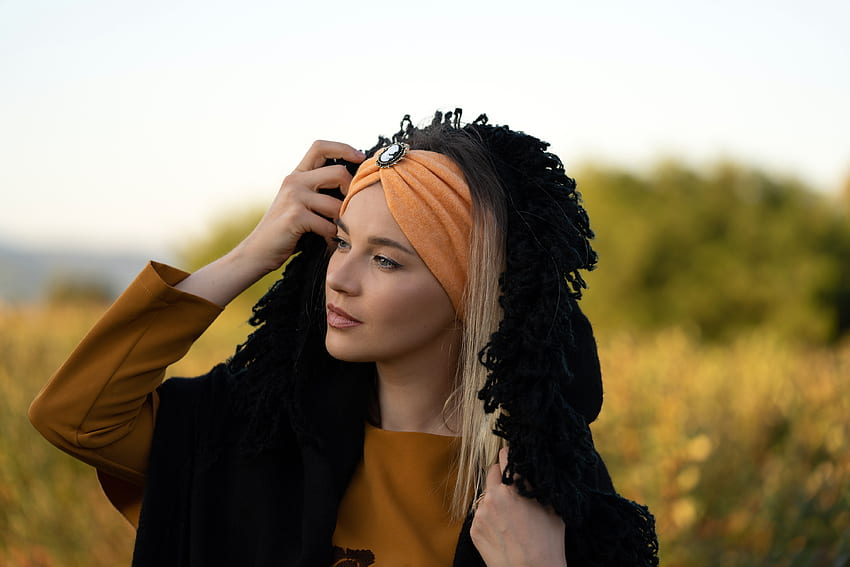 Turban, fashion, model, female, hijab HD wallpaper