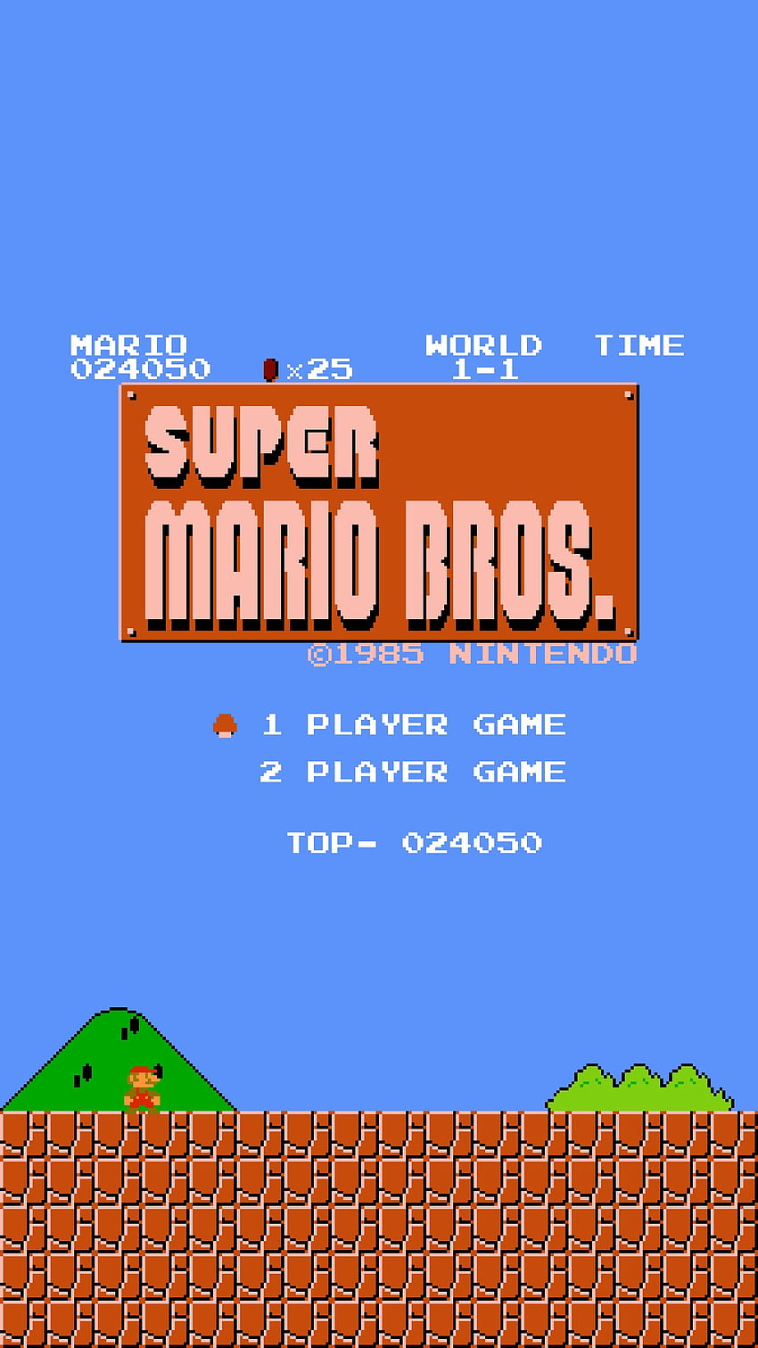 Super Mario Bros., 8 бита, Ретро игри, Pixels, Nintendo, Super Mario, Портретен дисплей / и мобилен фон, Mario Bros Phone HD тапет за телефон