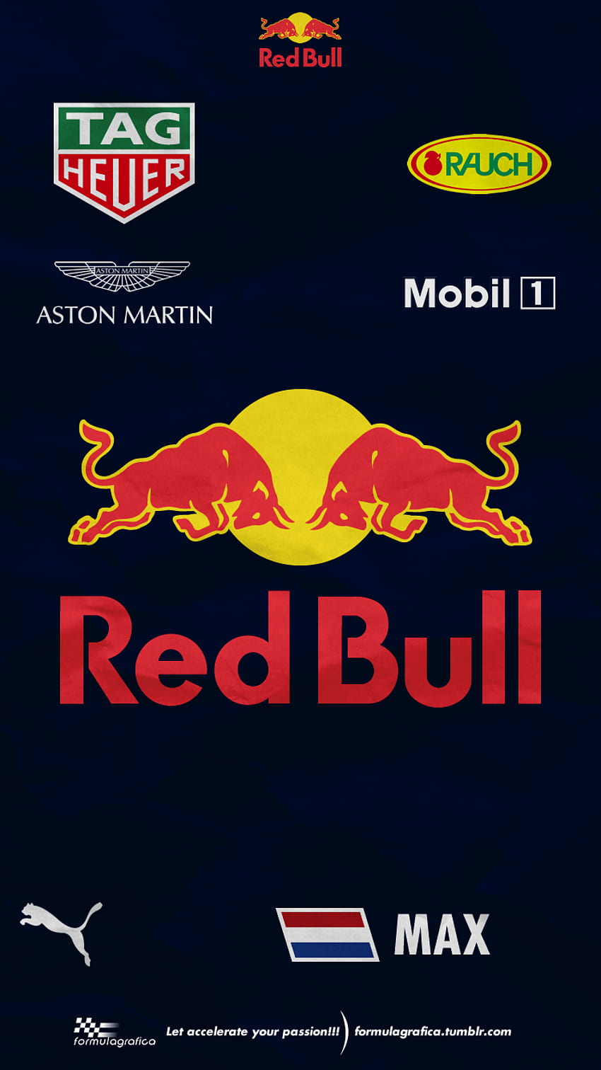 Red Bull F1 iPhone โลโก้กระทิงแดง วอลล์เปเปอร์โทรศัพท์ HD