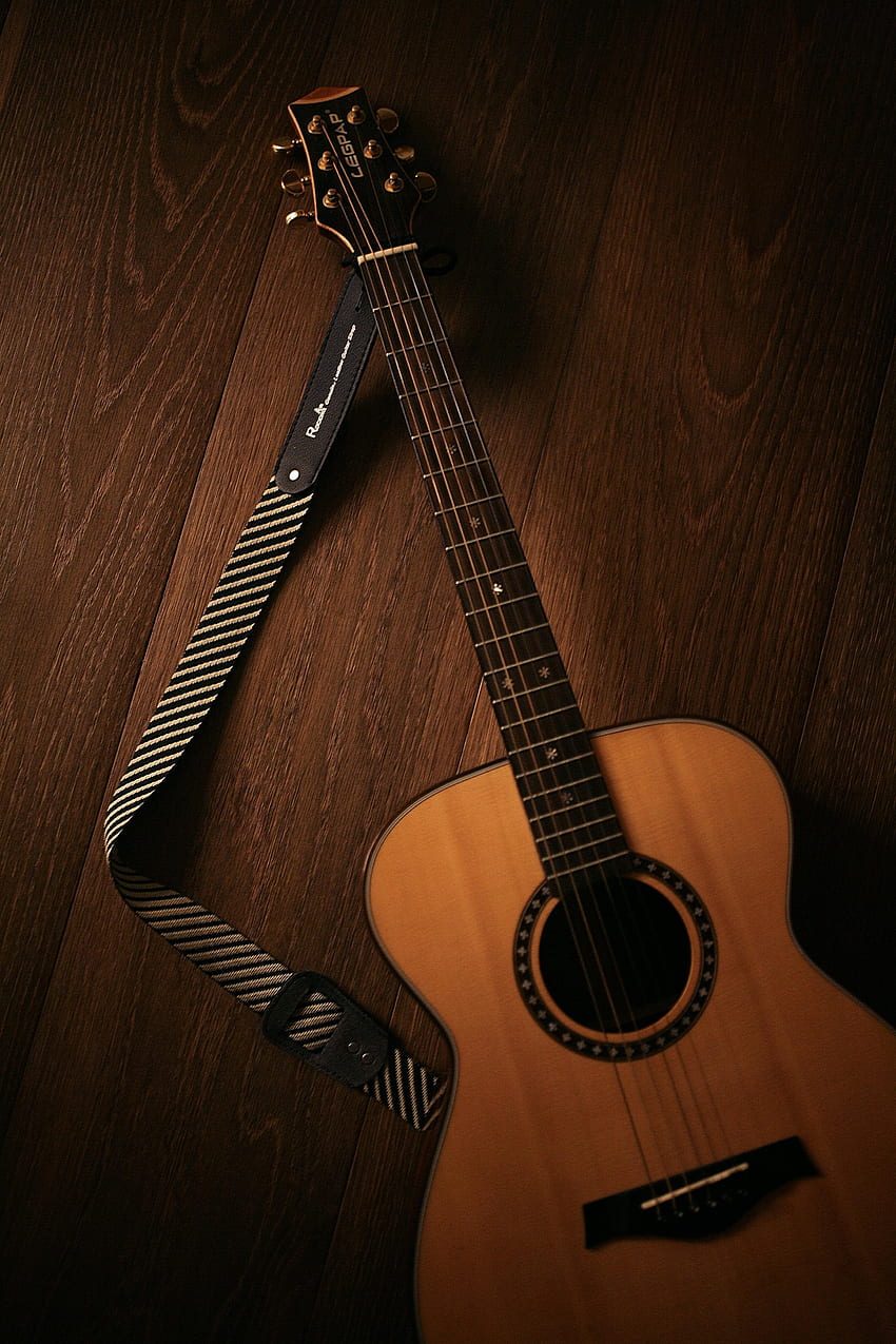 Музика, дърво, дърво, кафяво, китара, музикален инструмент, акустична китара HD тапет за телефон