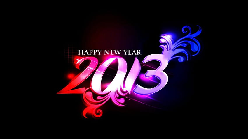 2013- felice anno nuovo!, felice anno nuovo, colorato, benedizioni, luci, 2013, colori, benedetto Sfondo HD