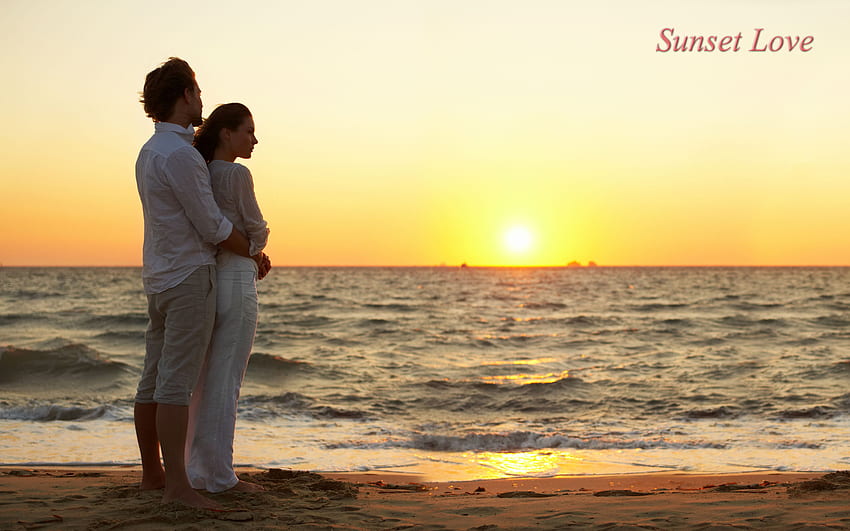 Sunset Couples Quotes. QuotesGram, Beach Love Couples HD wallpaper