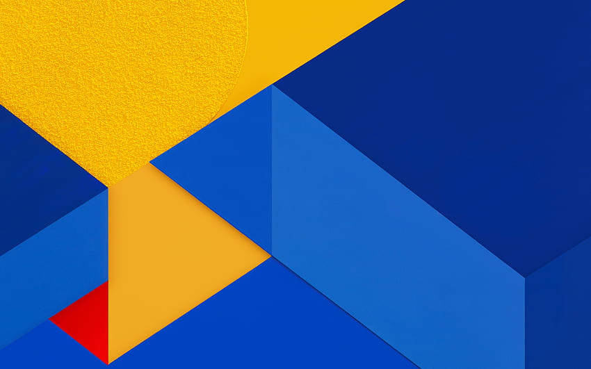 黄青の抽象化、線、幾何学的背景 - 幾何学的な青と黄色の背景 - - 高画質の壁紙