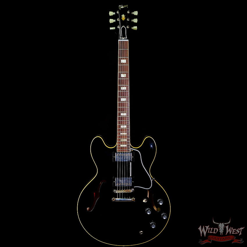 Gibson Custom Shop 1964 ES 335 Reedición VOS Ebony Wild West Guitars, Gibson 335 fondo de pantalla del teléfono