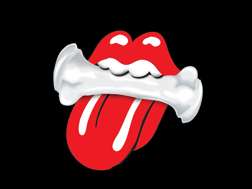The Rolling Stones, , logotipo, piedras rodantes, lengua, hueso fondo de pantalla